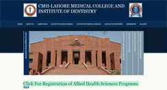 Desktop Screenshot of cmhlahore.edu.pk