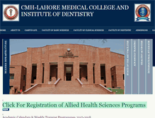 Tablet Screenshot of cmhlahore.edu.pk
